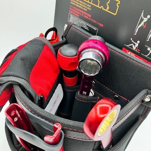 KINCKS】【現品限り】超軽量2段仕上用腰袋（600D） KC-215NS - フル